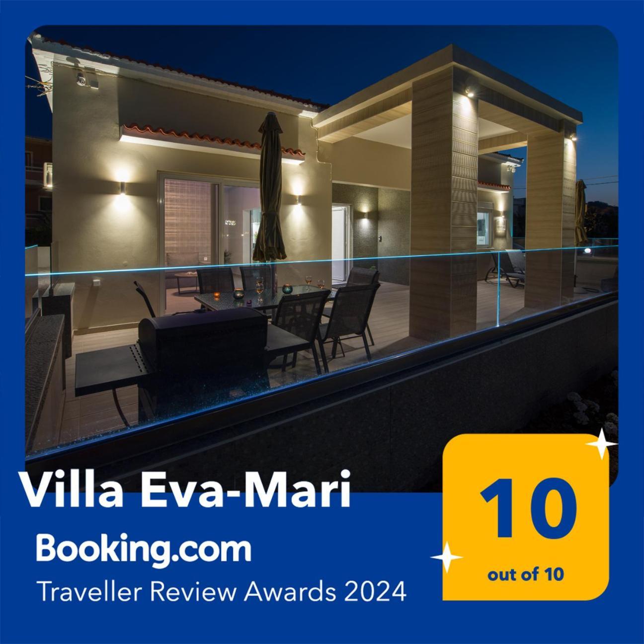 Luxury Villa Eva-Mari With Jacuzzi, 50M From The Beach Stalos Bagian luar foto