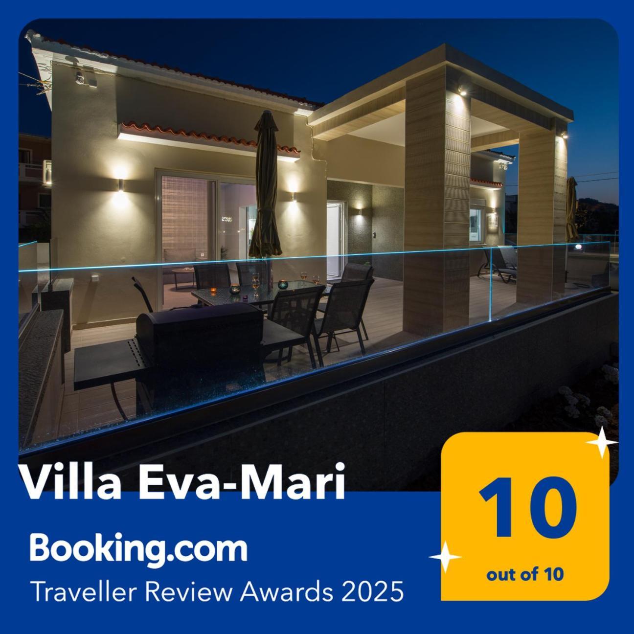 Luxury Villa Eva-Mari With Jacuzzi, 50M From The Beach Stalos Bagian luar foto